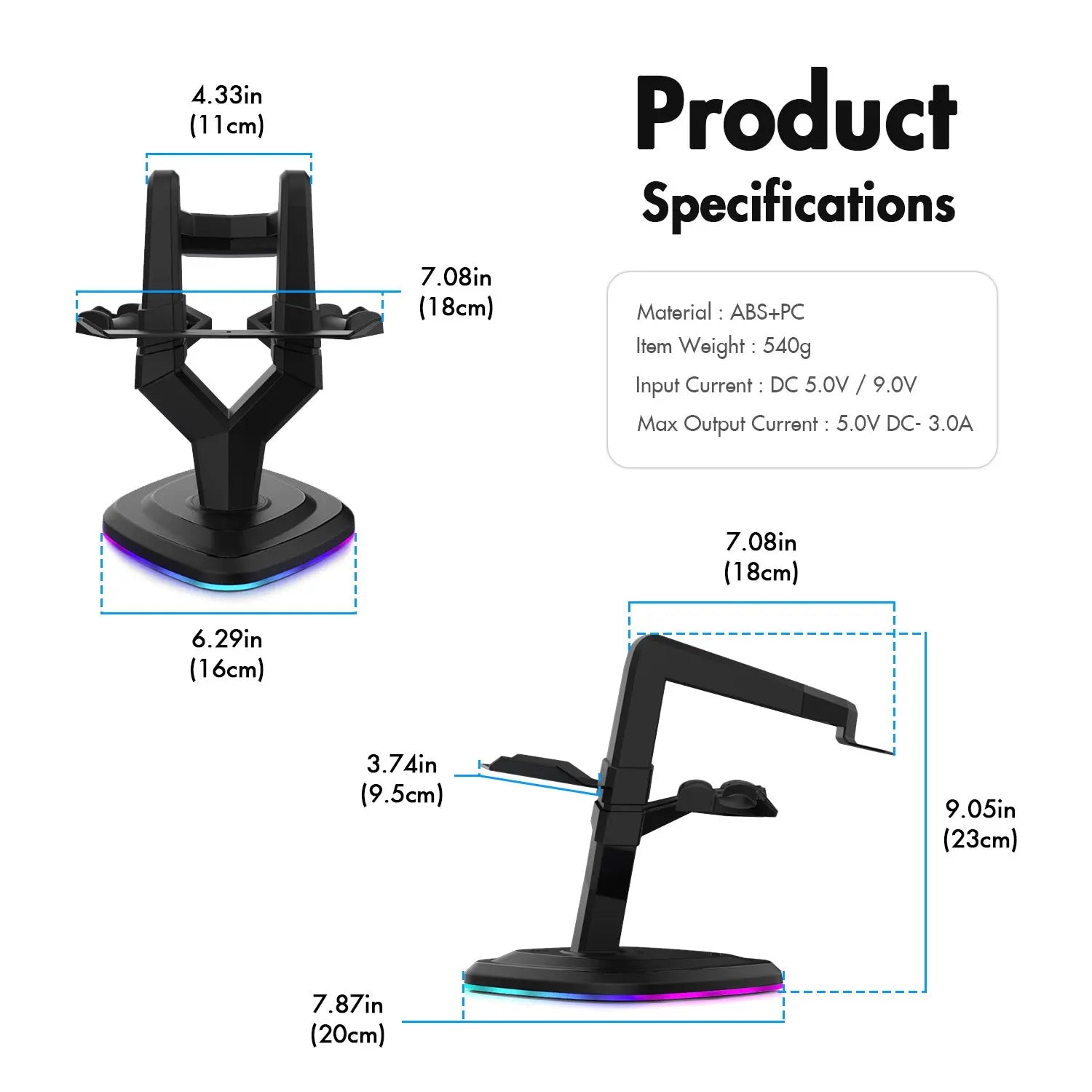 AMVR Atmosphere Light Charging VR Stand for Quest3, Quest Pro, Quest 2, Pico 4 AMVRSHOP