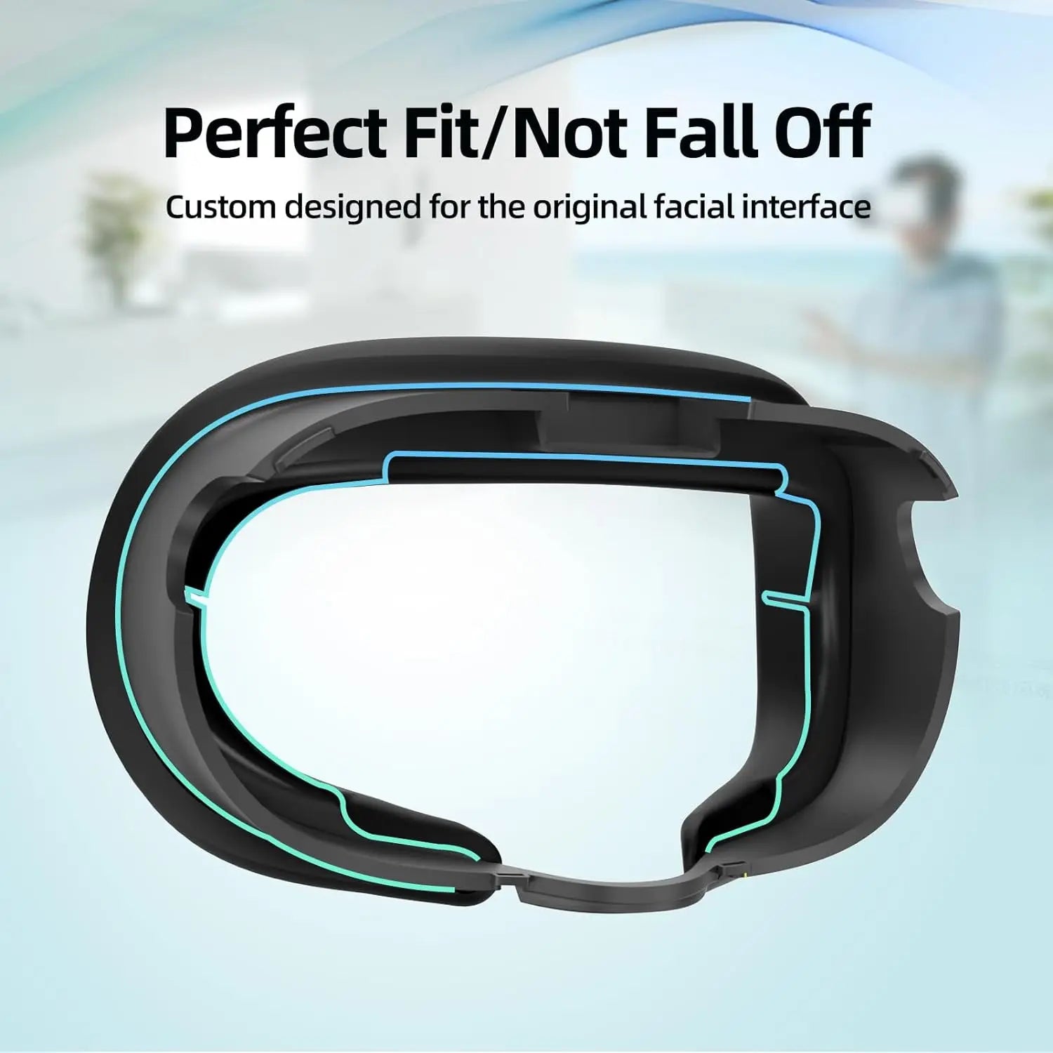 MVIIOE Compatible with Quest 3 Silicone Facial Interface, Quest 3