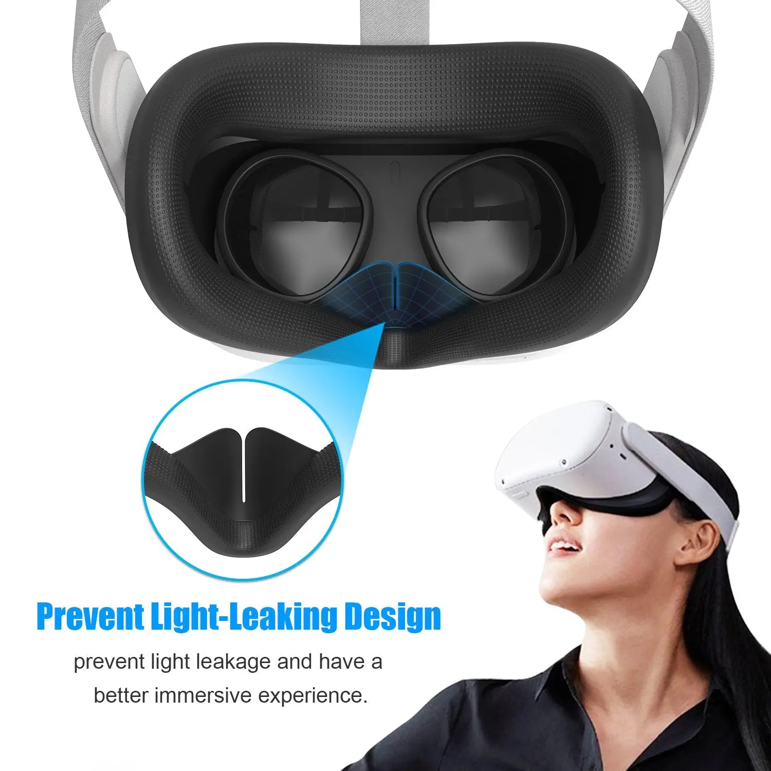 Alt Tag: "Protective VR Face Cover Compatible with Quest 2"