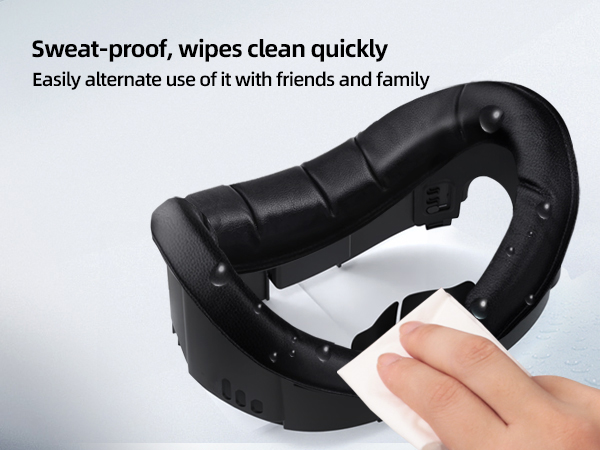 sweat-proof wipes clean quickly 