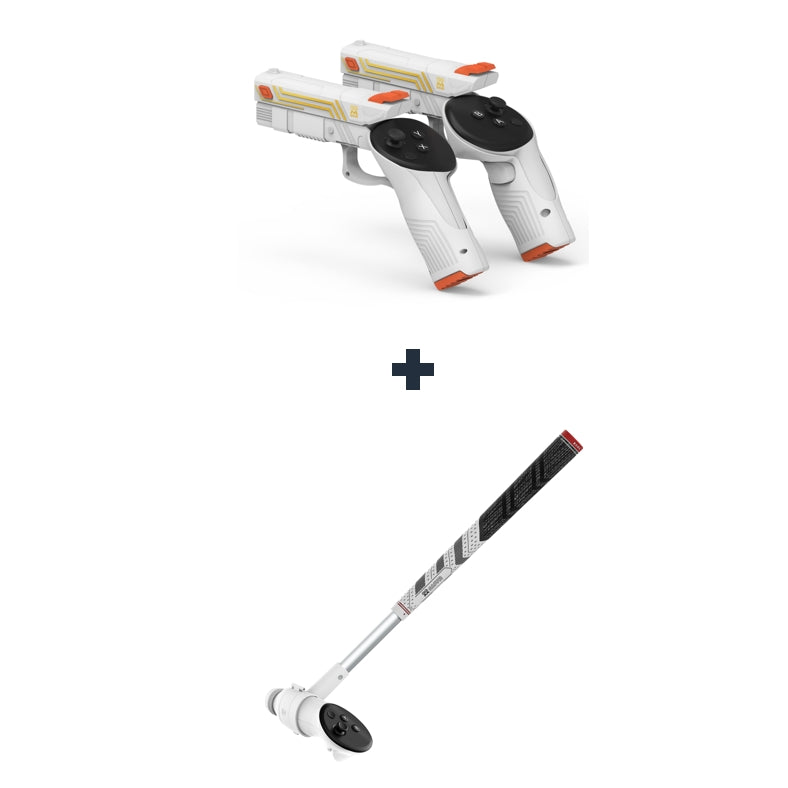 Golf Club Attachment with VR Pistol Accessories For Quest 3S/ Quest 3