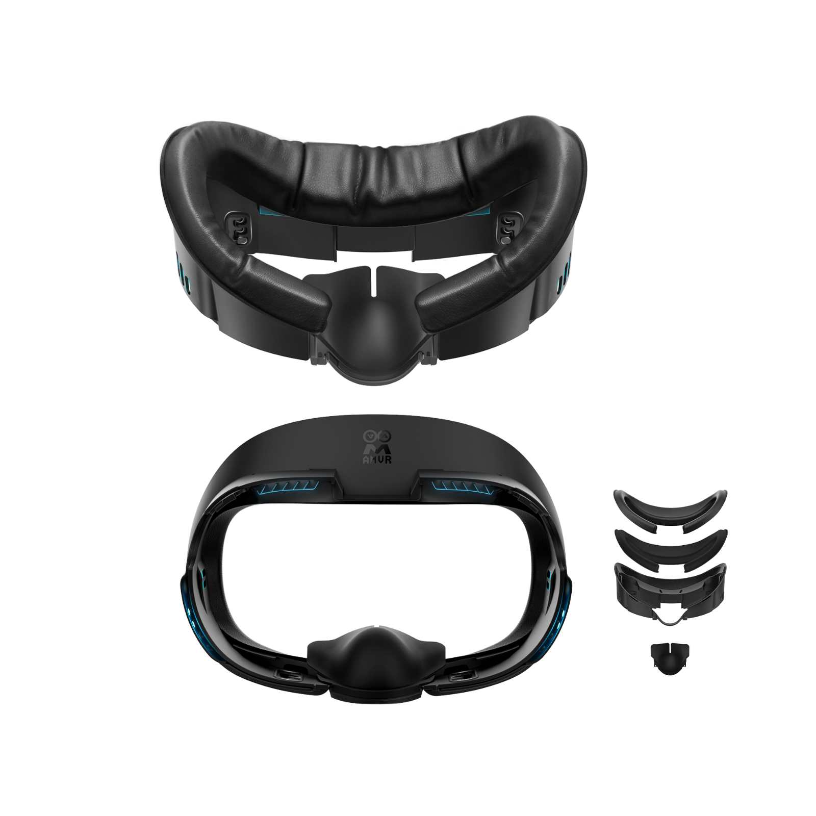 AMVR Upgraded PU Leather Facial Interface for Quest 3